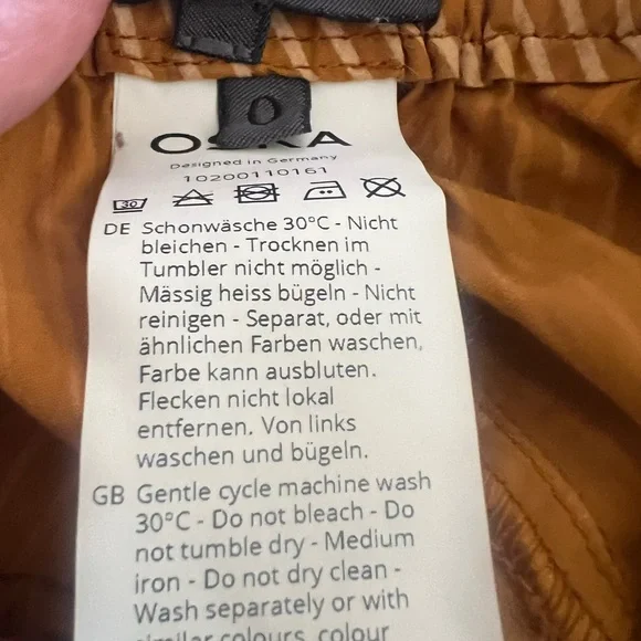 Striped Cotton OSKA Cropped Balloon pants, size O (XS) - Picture 14 of 15